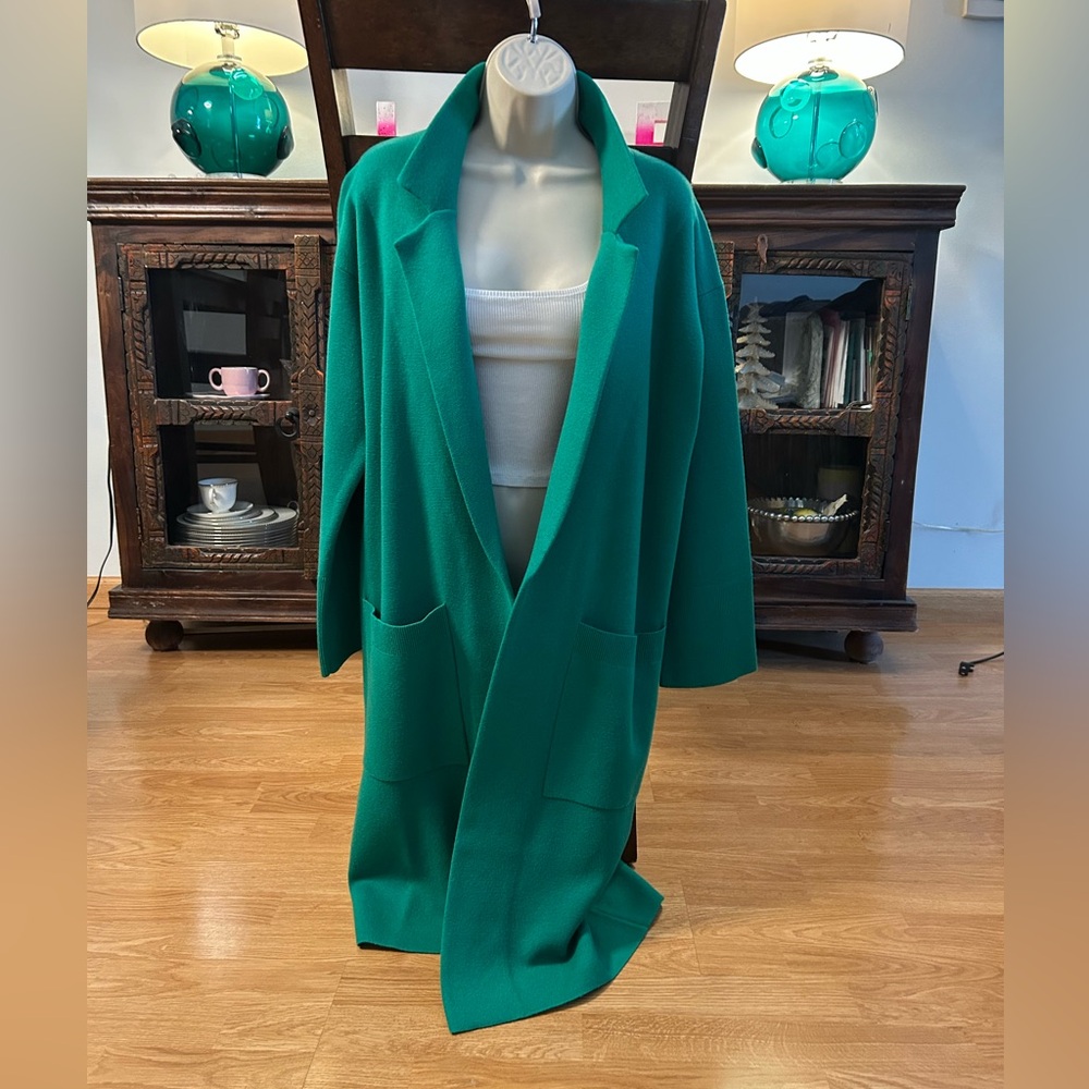 J. Crew “Ella” Open Front Sweater Blazer; Kelley Green (Festive Green)